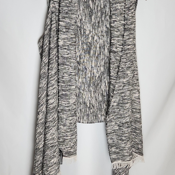 EXPRESS Sleeveless Long Cardigan Weaved Sweater OS Cotton Blend - Picture 8 of 10